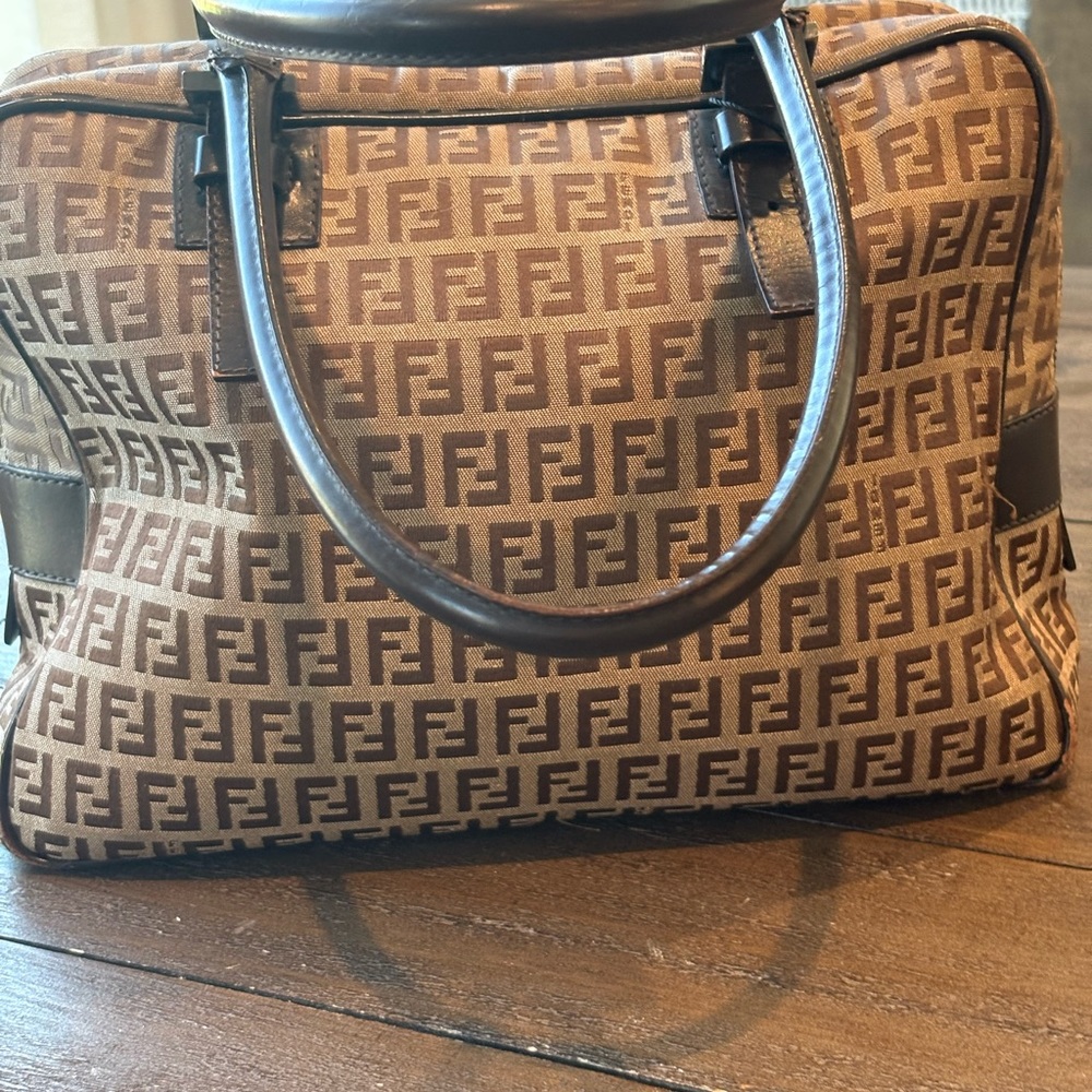 Fendi Brown Satchel with Iconic Monogram